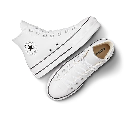 Image of Converse Women Chuck Taylor All Star Leather Platform High Top Sneaker White