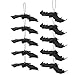 10pcs Halloween Appeso Pipistrelli Falsi in Gomma Pipistrello Vampiro Realistico Giocattolo Spooky Spooky Per Decorazione Di Halloween Forniture Per Feste