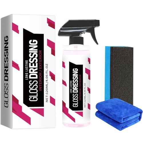Gloss Dressing for Floor Mats,Gloss Dressing for Plastic,Plastic Restorer for Cars Ceramic Coating,Car Interior Cleaner Black Trim Restorer (1Pcs)