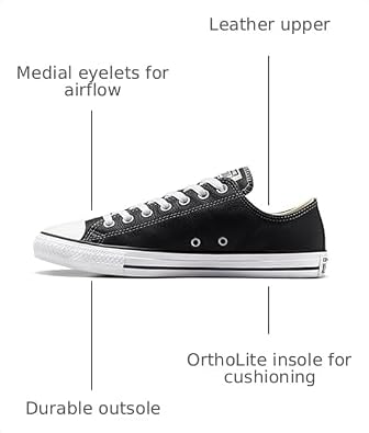 Converse Unisex All Star 70s High Top Unisex Sneakers, Black, 5 US Women/3 US Men