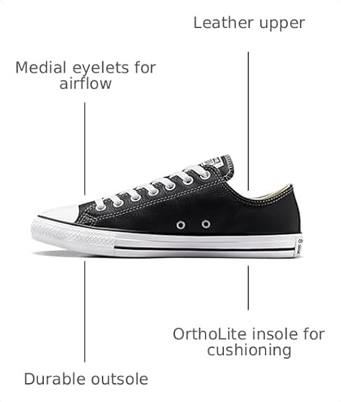 Converse Unisex All Star 70s High Top Unisex Sneakers, Black, 5 US Women/3 US Men