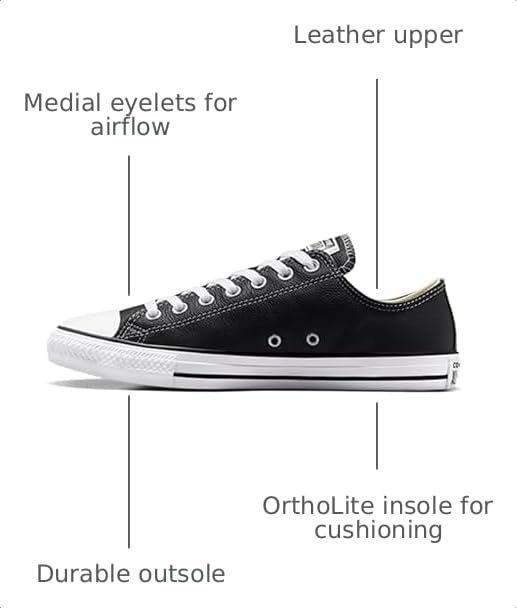 Image of Converse Unisex Adult Chuck Taylor All Star Leather Low Top Sneaker