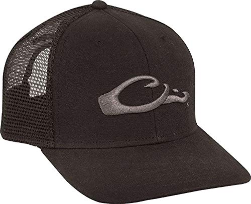 Drake Mesh Back Flat Bill Cap, Color: Black (DH2012-BLK)