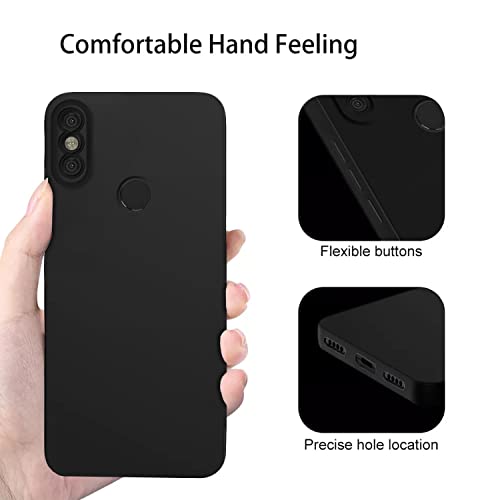 Image of Pikkme Mi Redmi Y2 Back Cover Soft Matte Liquid Silicone TPU | Camera Protection | Shockproof Slim Back Case for Mi Redmi Y2 (Black)