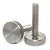 Écrous de liaison Vis moletées à tête plate en acier inoxydable 304, serrage manuel, M6 M8, 8/10/12-60 mm, for vitrage de mur-rideau (lot de 2 ou 5).(40mm,M6 x5pcs)