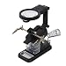 Produktbild 3X,4.5X,25X Lupe,Multifunktionale Lupe mit 10 LED,löthilfe dritte hand Lupe mit Klemme,Lötkolbenhalter und Krokodilklemmen - Zum Löten,Reparatur,Hobby und Handwerk (Schwarz)