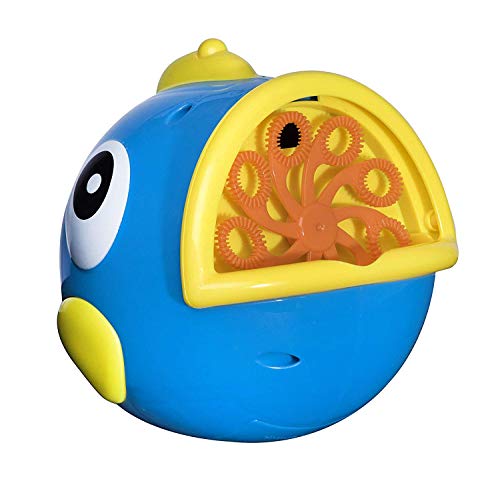 Bubble Play Bubble Fish - Powerful Battery Operated Bubble Blowing Machine For Kids W/ Large 50Ml Soap Capacity & Motorized Rotating Wand System For 100'S Of Bubbles Per Minute - Perfect For Parties! #TOP1