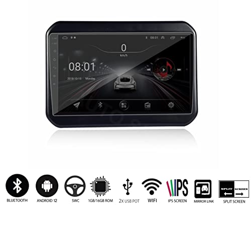 Image of AUTO SNAP 9 Inches 22cm Touch Screen Android 12 Gorilla Glass IPS Display Car Stereo with 2GB RAM /16 GB ROM GPS /Wi-Fi /Navigation /Steering Wheel Controls Mirror Link Compatible for Maruti Suzuki Ignis
