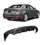 YOUNGERCAR Rear Bumper Lip for 2013-2016 Lexus is F Sport IS200T IS300 IS350 IS250 Carbon Fiber Style Primer Painted ABS Rear Diffuser Spoiler