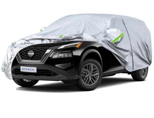 Image of Koukou SUV Car Cover Custom Fit Nissan Rogue from 2001 to 2025, Waterproof All Weather for Automobiles, Sun Rain Dust Snow Protection. (Ships from US Warehouse, Arrive Within 3-7 Days)