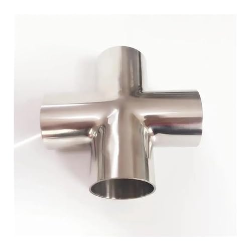 Czmdkexm One Color 89Mm 3.5" Pipe Od Butt Welding Cross 4 Ways Splitter Sus 304 Stainless Steel Fitting Spliter Beer Wine