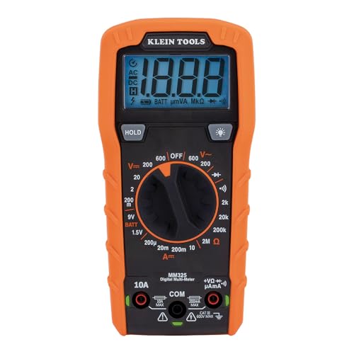 Klein Tools MM325 Multimeter, Digital Manual-Ranging 600V AC/DC...
