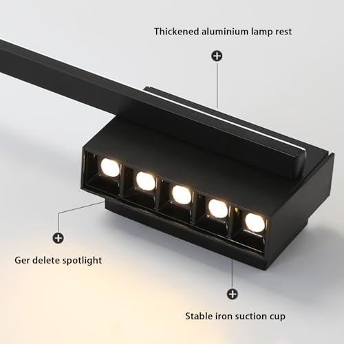 Lámpara de Pared 2700K-6500K Regulable Aplique LED Lineal Moderno Interior Negro Largo Rectangular 2