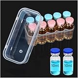 DawnBox 10ml Vial Holder Peptide Case for Firdge, 10-Shot Peptide & Insulin Organizer for Fridge, Transparent Box for 10mL Glass Vials (Insulin, GLP-1, Peptides, Etc.)