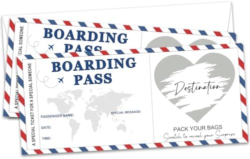Stripe Boarding Pass Gift Ticket, Boarding Pass Airline Tickets S...