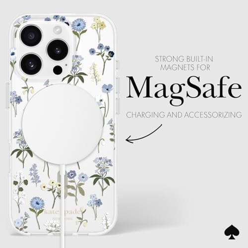 Image of kate spade new york iPhone 16 Pro Case - Precious Bloom | Compatible with MagSafe - Lightweight Designer Case for iPhone 16 Pro with Anti-Scratch Coating and Precious Bloom Design