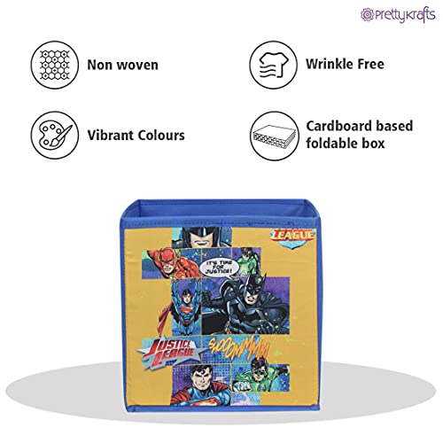 Image of PrettyKrafts Superman Toys Organizer Storage Box for Kids,Small (Pack of 1) Blue