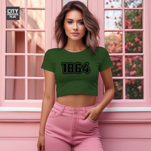 Crop top confortable 1864 vert olive contre la chaleur