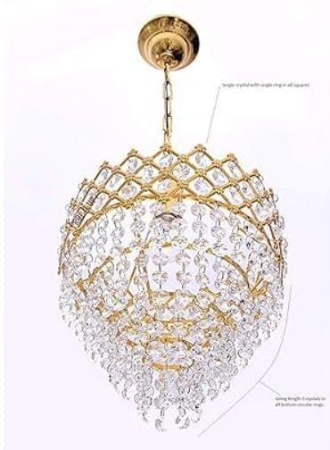 Image of Crystal 40 watt Decorative Pendant Crystal | Chandelier for Home| Chandelier for Restaurant | Jhoomar for Hotel | Light Fixture