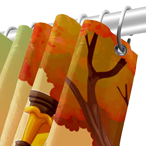 Rideau de douche forêt d'automne étanche pour éviter les projections d'eau - 6