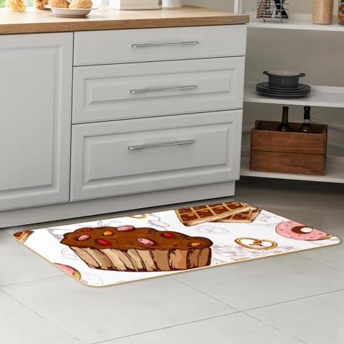 Tapetes de cocina con diseño de donas y panqueques lavables para dar vida a tu hogar 7
