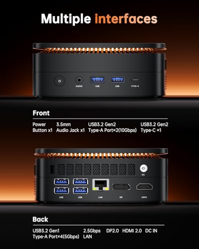 undefined KAMRUI Mini Gaming PC, Hyper H1 11 Pro AMD Ryzen 7 6800H (8C/16T,up to 4.7GHz) Mini PC, 32GB DDR5 4800MHz 512GB SSD,Mini Desktop Computers Radeon 680M Triple 4K Display/2.5G LAN/WiFi6/BT5.2 の商品画像 5