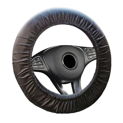 2 Piezas Funda Volante Coche Universal,Tela Oxford Protector Volante Coche(Negro)