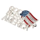 SHERCHPRY adornos brillantes broche patriótico de estados unidos broche para suéter broche de vestido joyas broche de pechera broche de ropa aleación alfiler accesorios Insignia