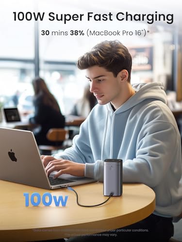 Image of UGREEN Nexode Power Bank 20000mAh 145W PD 3.0 Portable Charger 72Wh Qi2 Certified 15W Wireless Fast Charging Magsafe Battery Pack 2C1A with TFT Display for iPhone 17 /16 Series /MacBook /iPad and More