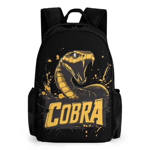 Cobra Snake King Travel Backpack Casual Daypack Shoulder Bag with