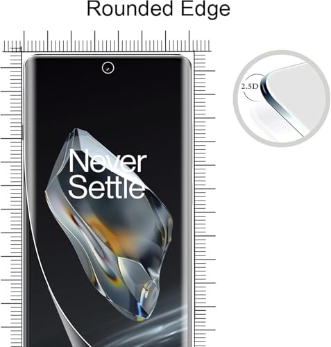 Image of Screen Protector for OnePlus 12R (1 Pack) | HD Clear Hydrogel TPU Film | Full Coverage Curved Screen Guard | Fingerprint Unlock Support | Self-Healing | Anti-Scratch | Bubble-Free | Case Friendly