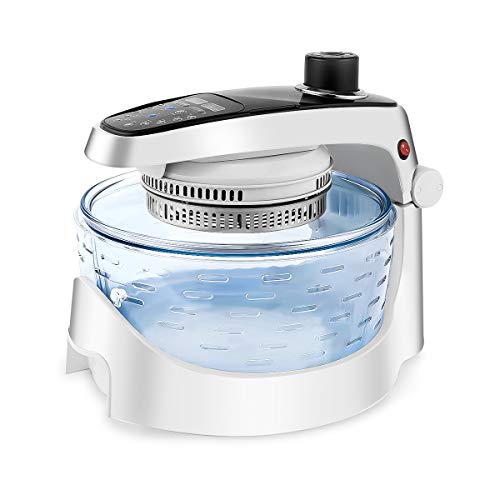 Air Fryer,Oil Free,One-click designed included 11 cook functions,Extendable 12.7QT to 18QT,French Arcopal Glass Bowl 360 degree visibility while cooking