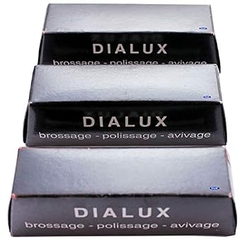 Dialux Black Rouge Polishing Compound Bar Final High Shine for Silver & Precious Metals 4 oz Professional Jeweler Buffing Bar - 3 Bars