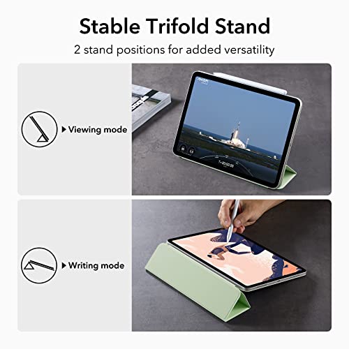 Image of ESR for iPad Air 5th generation Cover (2022), iPad Air 4th generation Cover (2020), iPad Pro 11 inch Case (2018), Magnetic Attachment, Two-Way Stand, Auto Sleep /Wake, Rebound Magnetic Case, iPad Air 5 /4 Case, Light Green