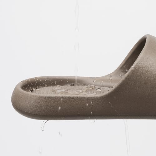 Image of Arch Support Shower Shoes for Women and Men Quick Drying with Drain Holes Slide Sandals Soft Cushioned Anti-Slip Pool Slides Comfort Bathroom Shower Slides