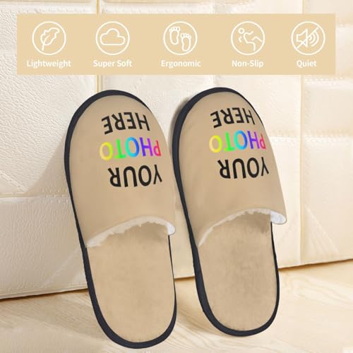 Custom Soft Non-Slip Slippers, Personalized Indoor House Slippers for Bedroom/Hotel/Travel/Spa4