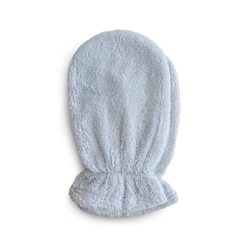Image of mushie Baby Bath Mitt | Organic Cotton | Pack of 2 (Baby Blue)