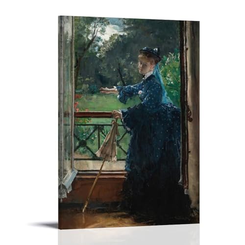 Art mural femme du XIXᵉ siècle pour salon chic - Toile Alfred Stevens style réalisme 50x75cm
