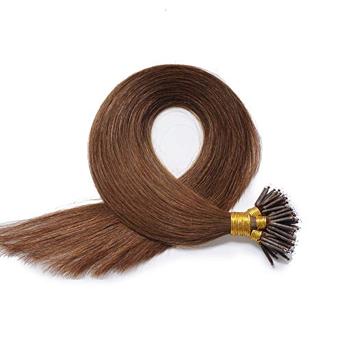 haibis 16''-22''Straight Remy Nano Ring Tip Human Hair Extensions with Nano Rings 1g/s 100s