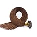 haibis 16''-22''Straight Remy Nano Ring Tip Human Hair Extensions with Nano Rings 1g/s 100s