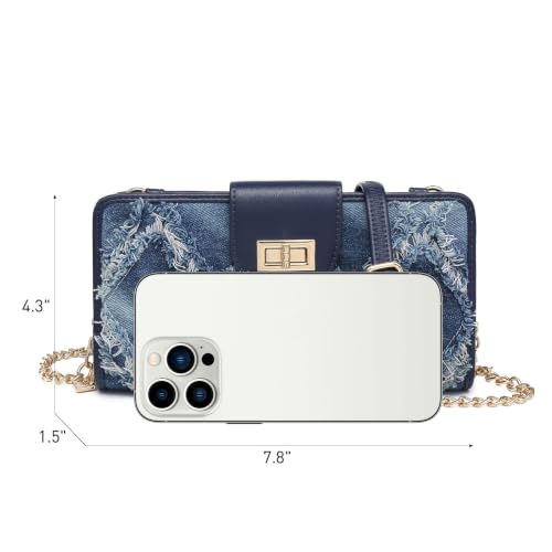 Image of Classic Crossbody Bag for Women, Small Chain Strap Wallet Purse with Phone Compartment & Card Slots