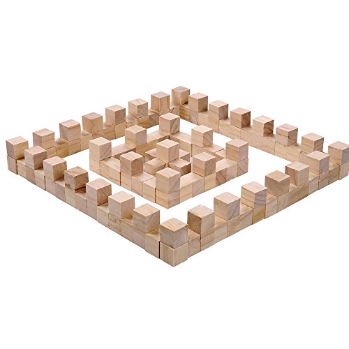 Supla 120Pcs 1 Inch Natural Solid Cube Wooden Unfinished Craft Wood Blocks Wood Cubes For Diy Craft Gifts (120Pcs) #TOP1