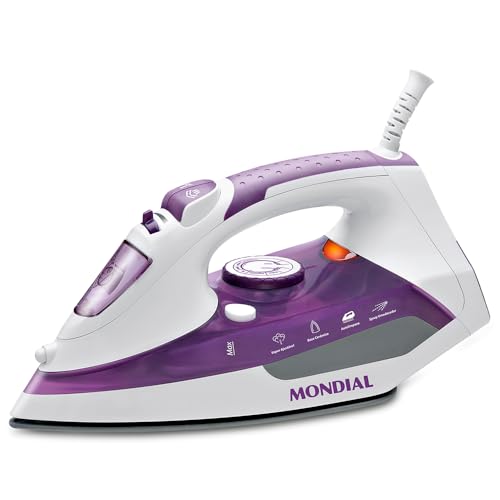 MONDIAL Ferro a Vapor Ceramic Express, Branco/Lilás, 1200W, 127V - F-40