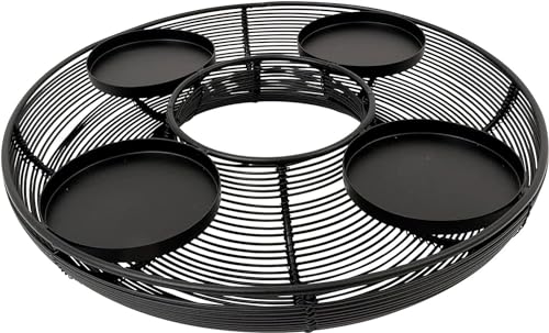 Brandsseller Adventskranz Ø 29 cm | Weihnachtskranz | Kerzenhalter |...