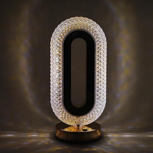 Image of Lexton Crystal Lamp with Touch Control LED Light | Color Changing, Adjustable Brightness, USB Charging, Portable, Night Desk Lamp for Bedroom, Living Room, Study, Decoration, GIF | (Pack of 1)