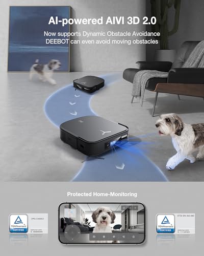 Image of ECOVACS DEEBOT X2 Combo Complete Robot Vacuum and Mop, 8700Pa Suction, 15mm Lift, Omni Station with Hot Water Mop Washing, Self-Emptying, Hot Air Drying, Auto-Refill, Obstacle Avoidance,Black