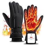 バイク グローブ 秋【3Mシンサレート・裏起毛で高い保温性能・弾く撥水力】手袋 防寒 防水 スマホ対応 保温 厚手 滑り止め 暖かい 自転車 紛失防止結び 男女兼用 (L)