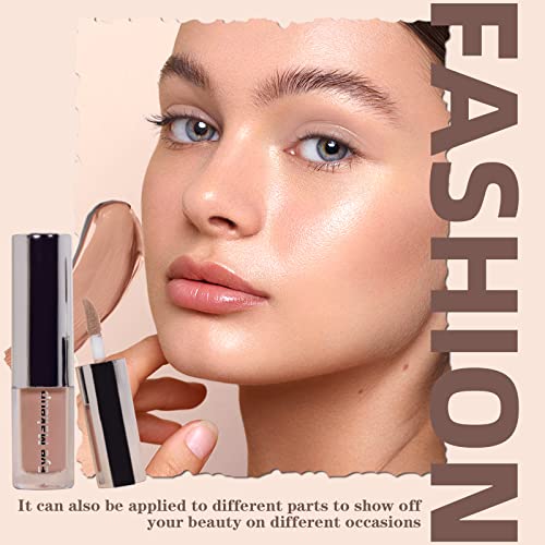 Hosaily 5Pcs Liquid Glitter Matte Eyeshadow Eyeliner Natural Nude Matte Cream Eyeshadow Long Lasting Smooth Brown Eye Shadow Quick-Drying Shimmer Matte Eyeshadow Eye Makeup #TOP1