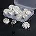 14-Piece Silver Metal Blazer Button Set - 23mm & 18mm Buttons for Men's Blazers, Suits, Sport Coats, Uniforms & Jackets