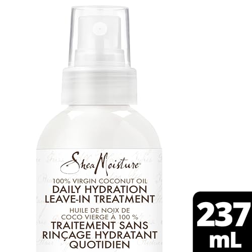 Shea Moisture Daily Hydration Leave-In Hair Treatment hair care for all hair types 100% Virgin Coconut Oil with Coconut Oil, Coconut Milk, Acacia Senegal 237 ml - Image 3